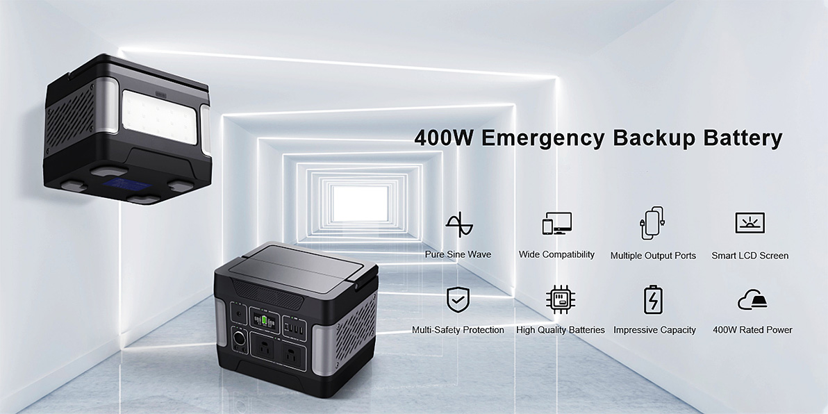 400W تخزين الطاقة الشمسية في حالات الطوارئ مولد للشحن